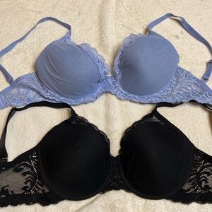 Natori Feathers Plunge T-Shirt Bras. Both Size 30DDD